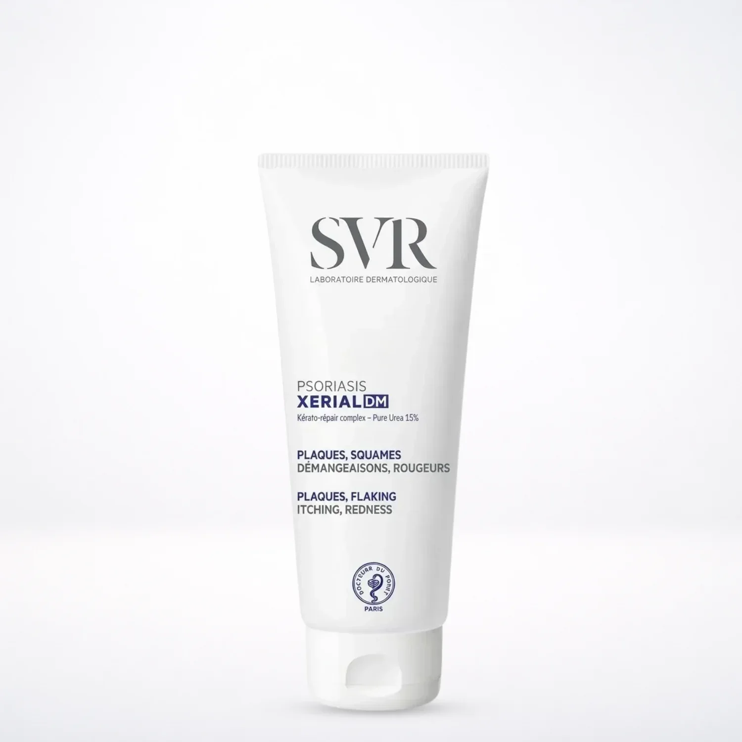 SVR Xerial Psoriasis DM 200ml Soin ciblé Urée 15% Plaques Squames Confort Corps