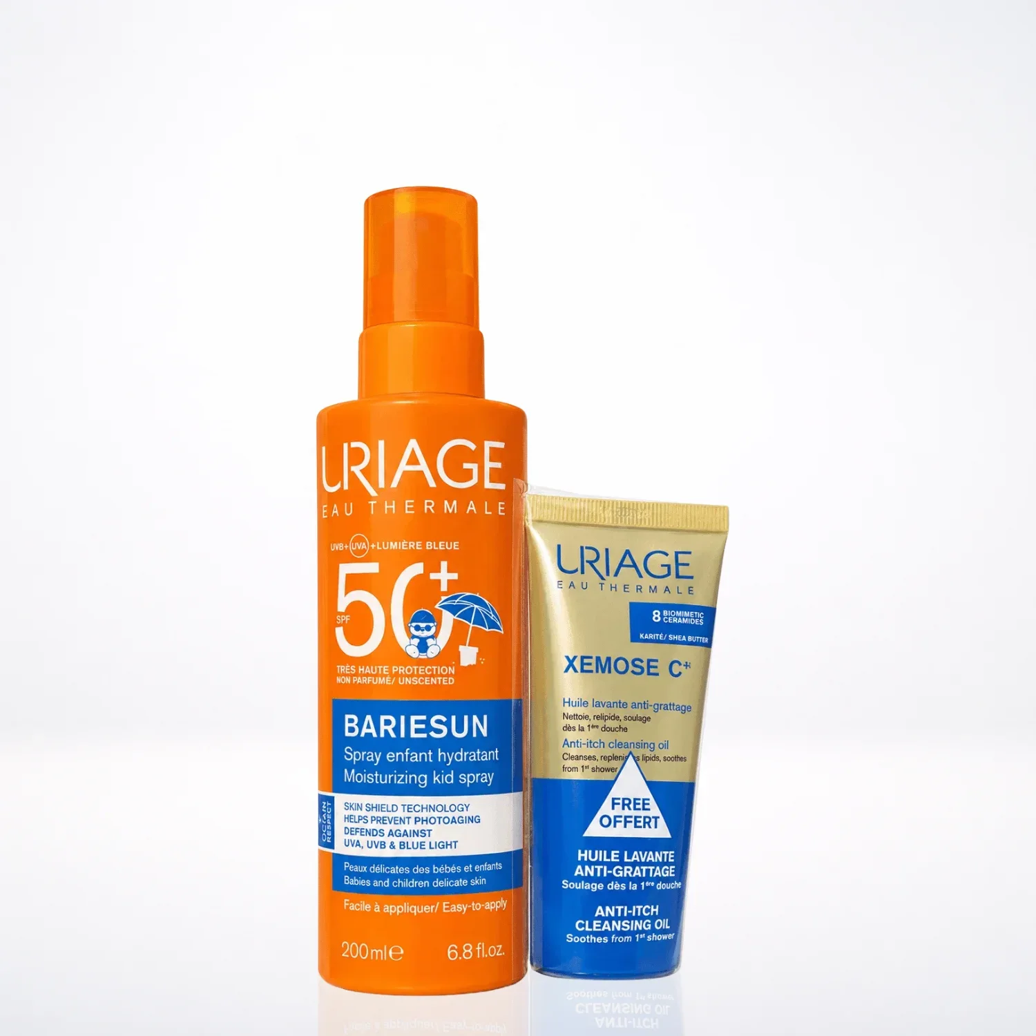 Uriage Bariésun Spray Enfant SPF50+ 200ml avec Xémose C Huile Lavante Offerte