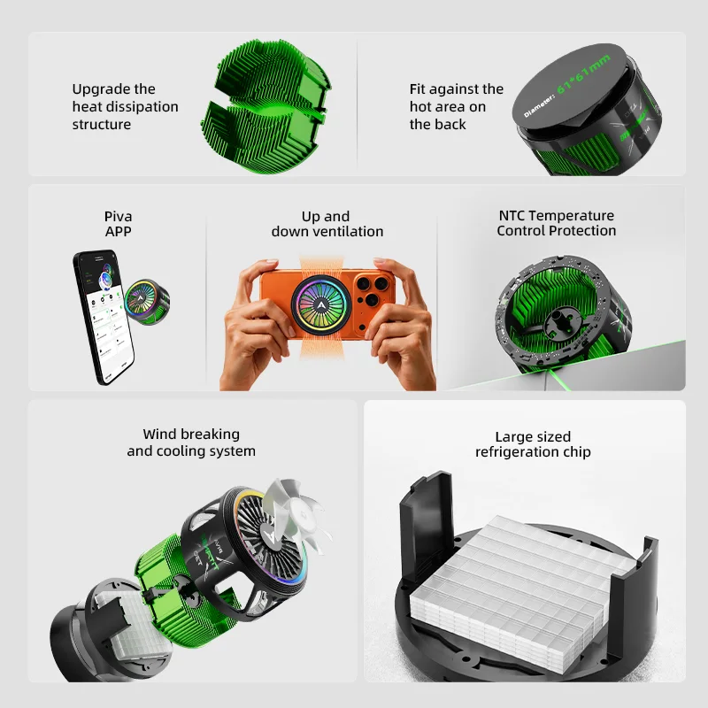 PIVA T30 42W App Control Tablet Phone Cooler