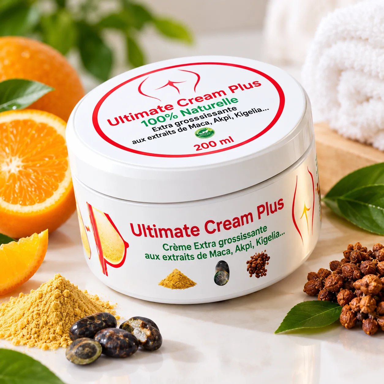 Ultimate Cream Plus 200 ml : crème grossissante pour fesses, hanches et poitrine