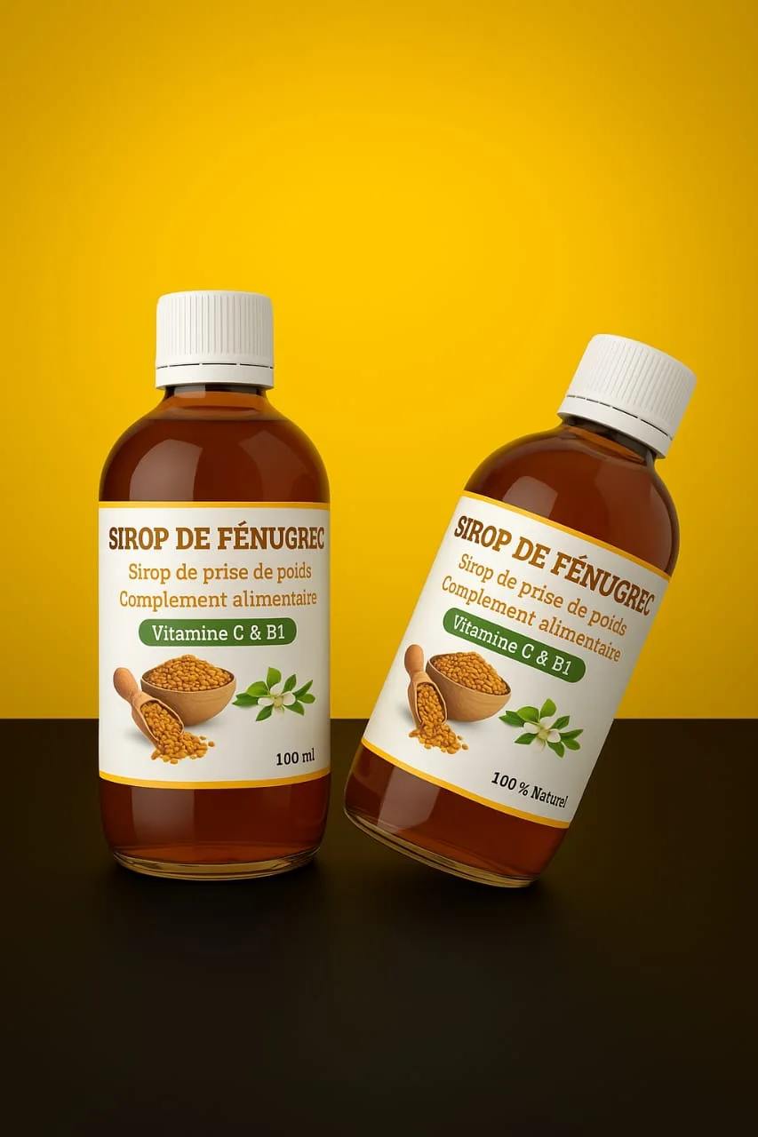 Sirop de Fénugrec – Complément alimentaire pour la prise de poids | Vitamine C & B12