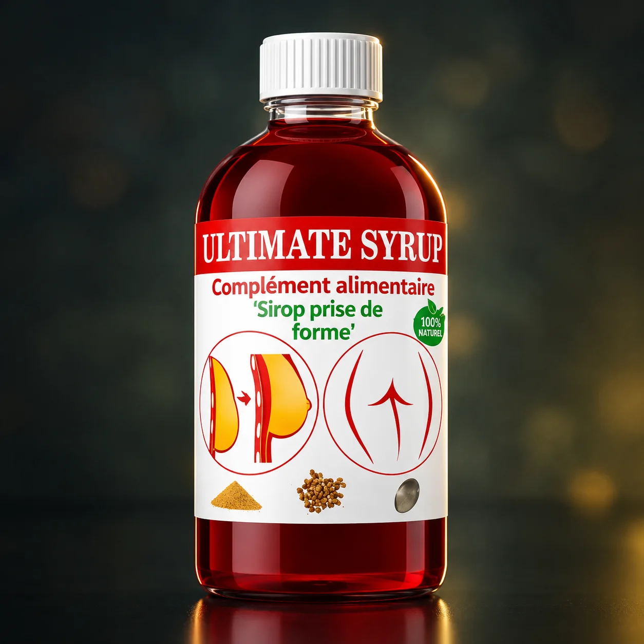 Ultimate Syrup : sirop complément alimentaire pour prendre des formes (fesses, hanches, poitrine)