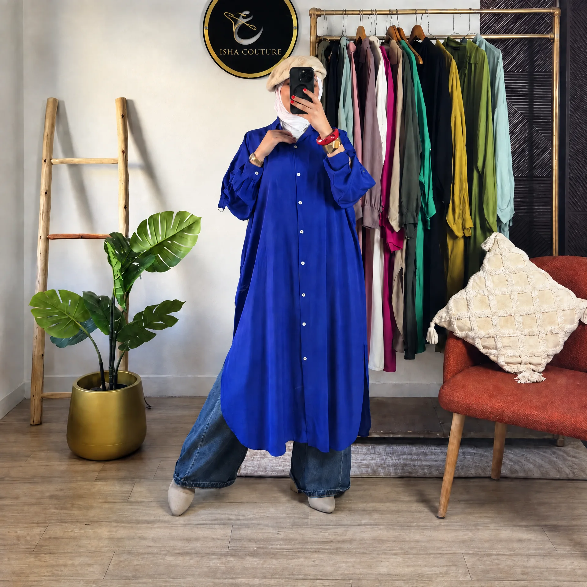 Robe chemise  chic d’été pour femme