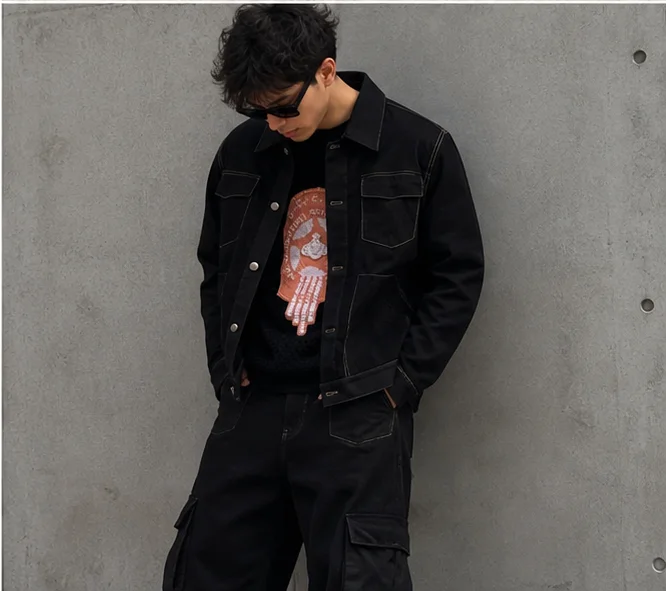cropped double faced jacket