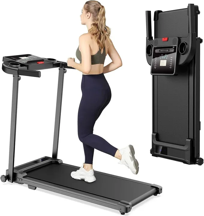 Tapis de Course Pliable – 10 km/h | 12 Programmes | Écran LCD