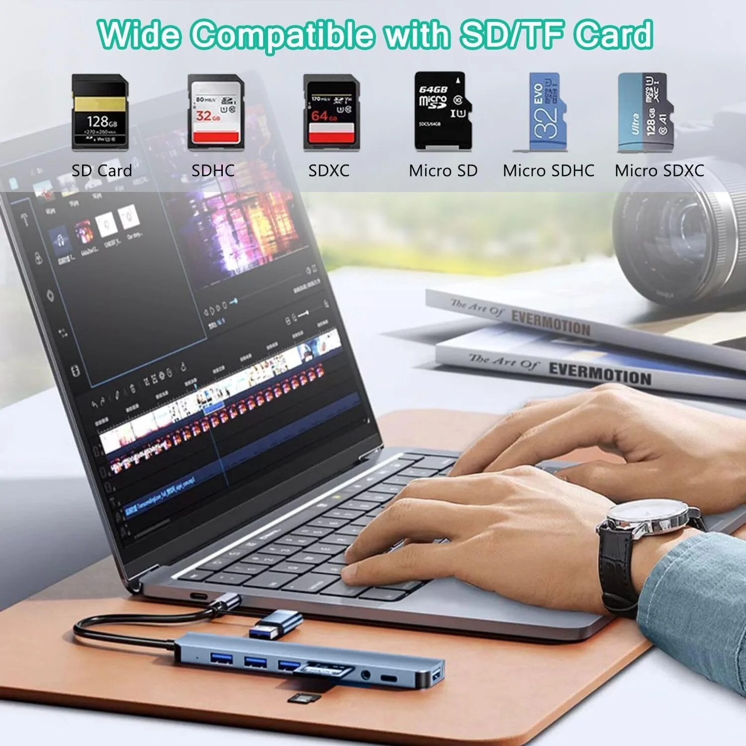 8in1 USB C Hub - USB-C موزع 8 في 1