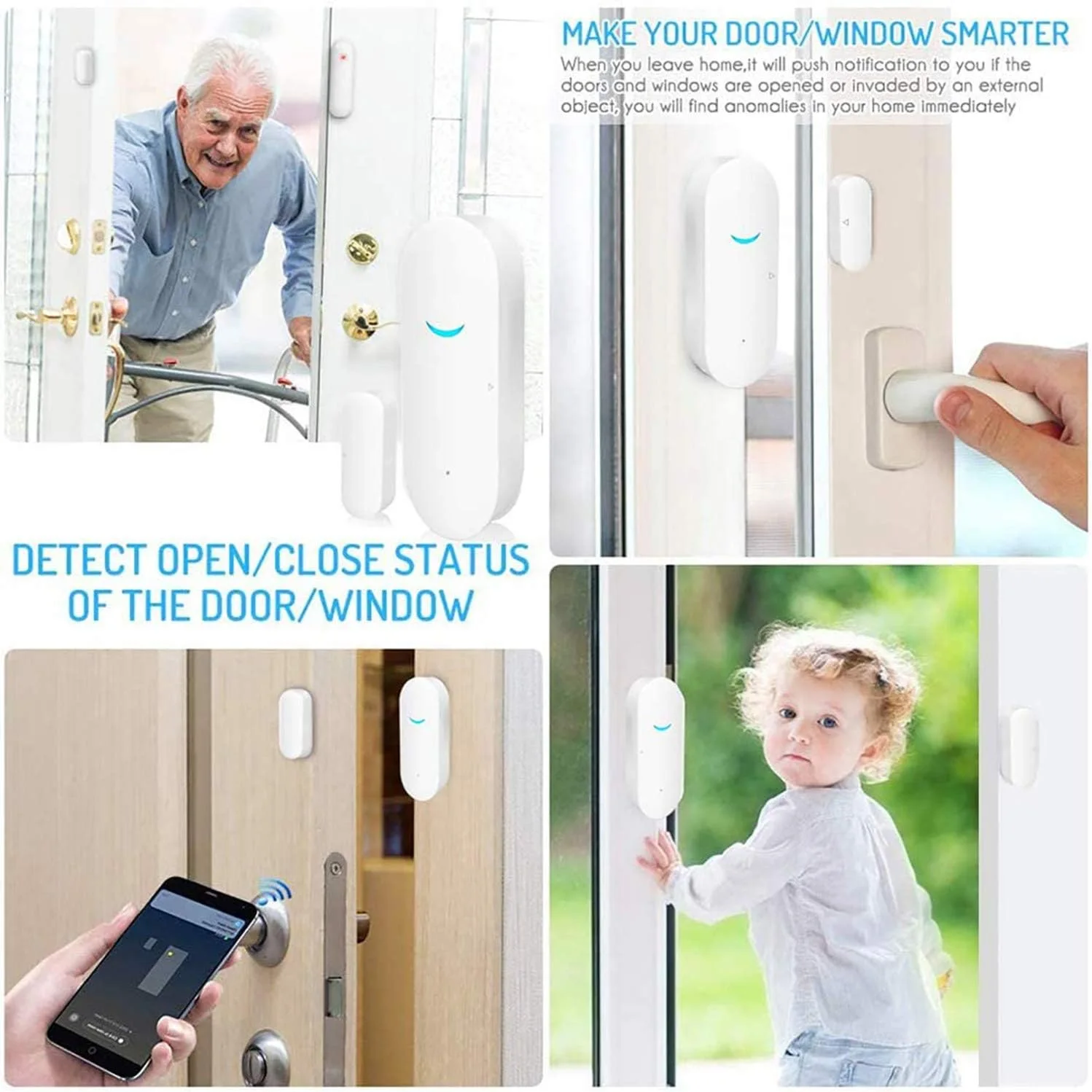 Wi-Fi Smart Door & Window Sensor – جهاز استشعار ذكي للأبواب والنوافذ يعمل بالواي-فاي