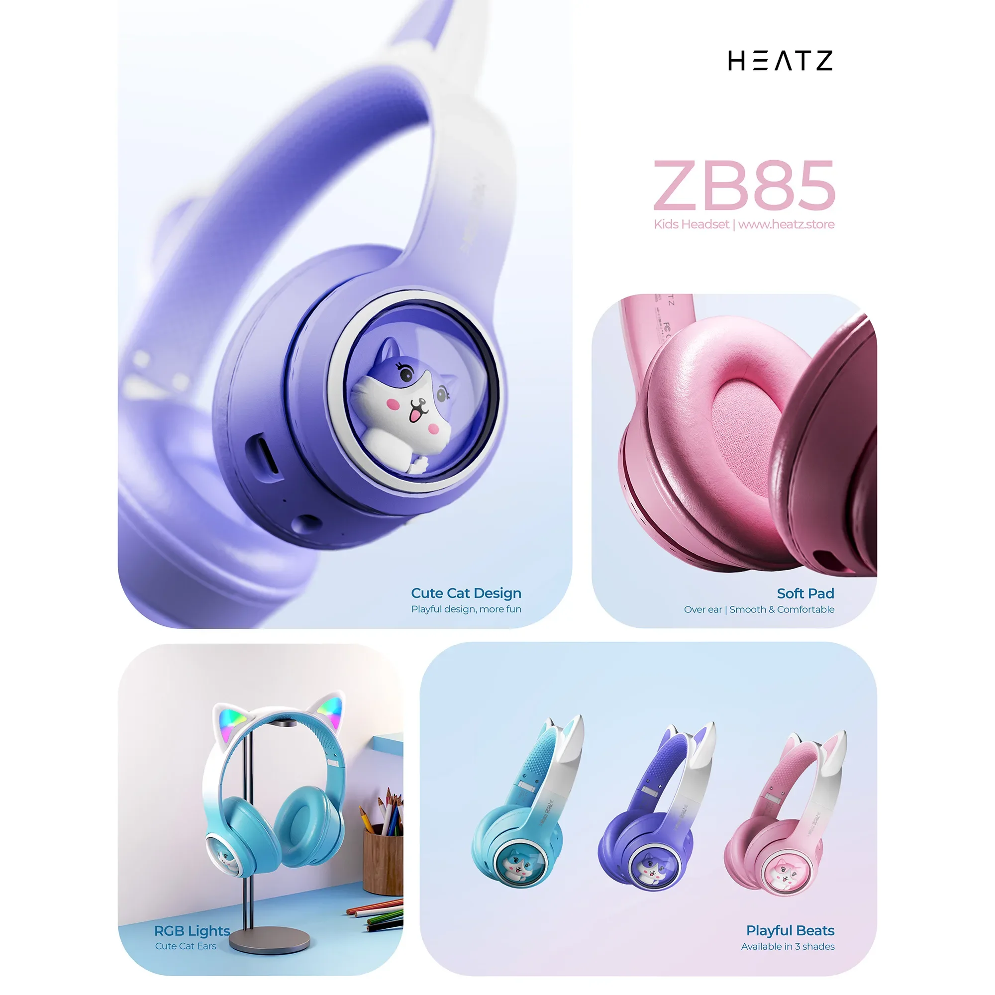 ZB85 Kids Headset: Fun, Comfort & Music In One