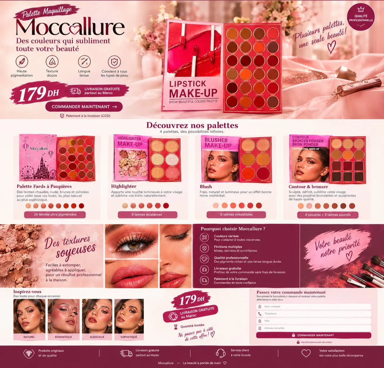 Palette Maquillage Moccallure 5-en-1 – Sublimez votre beauté