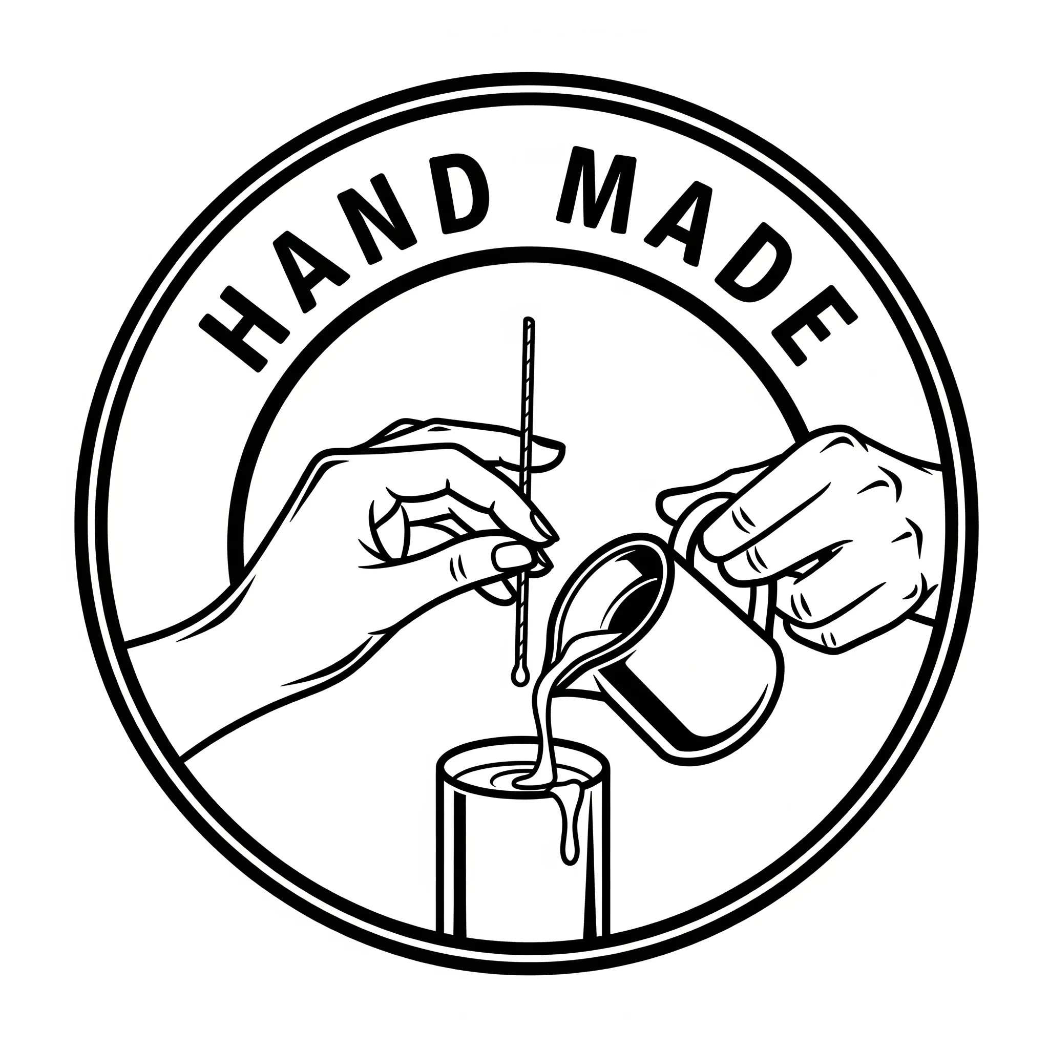 Bougies coulées à la main