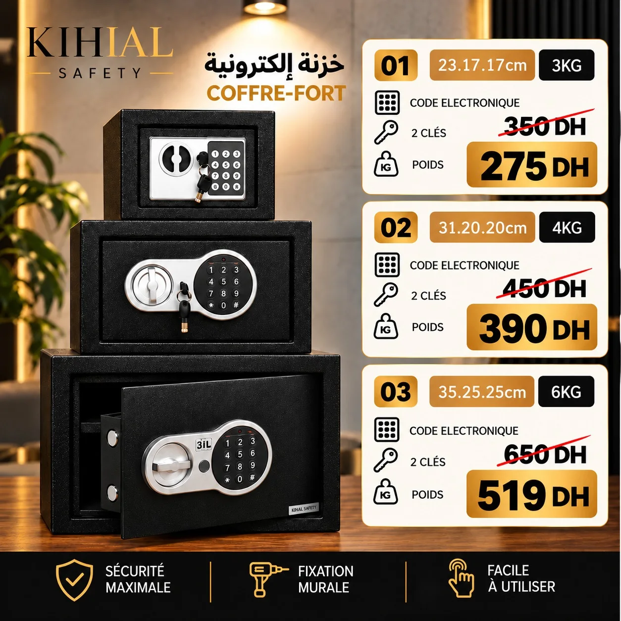 Coffre-fort KIHAL SAFETY