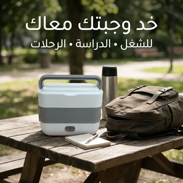 لانش بوكس حراري محمول 4 أوعية ستانلس ستيل – محكم ضد التسرب