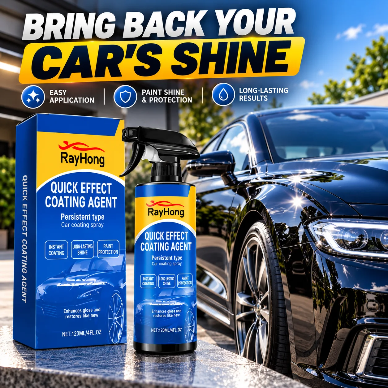 Car Paint Shine & Protection Spray – 120ml