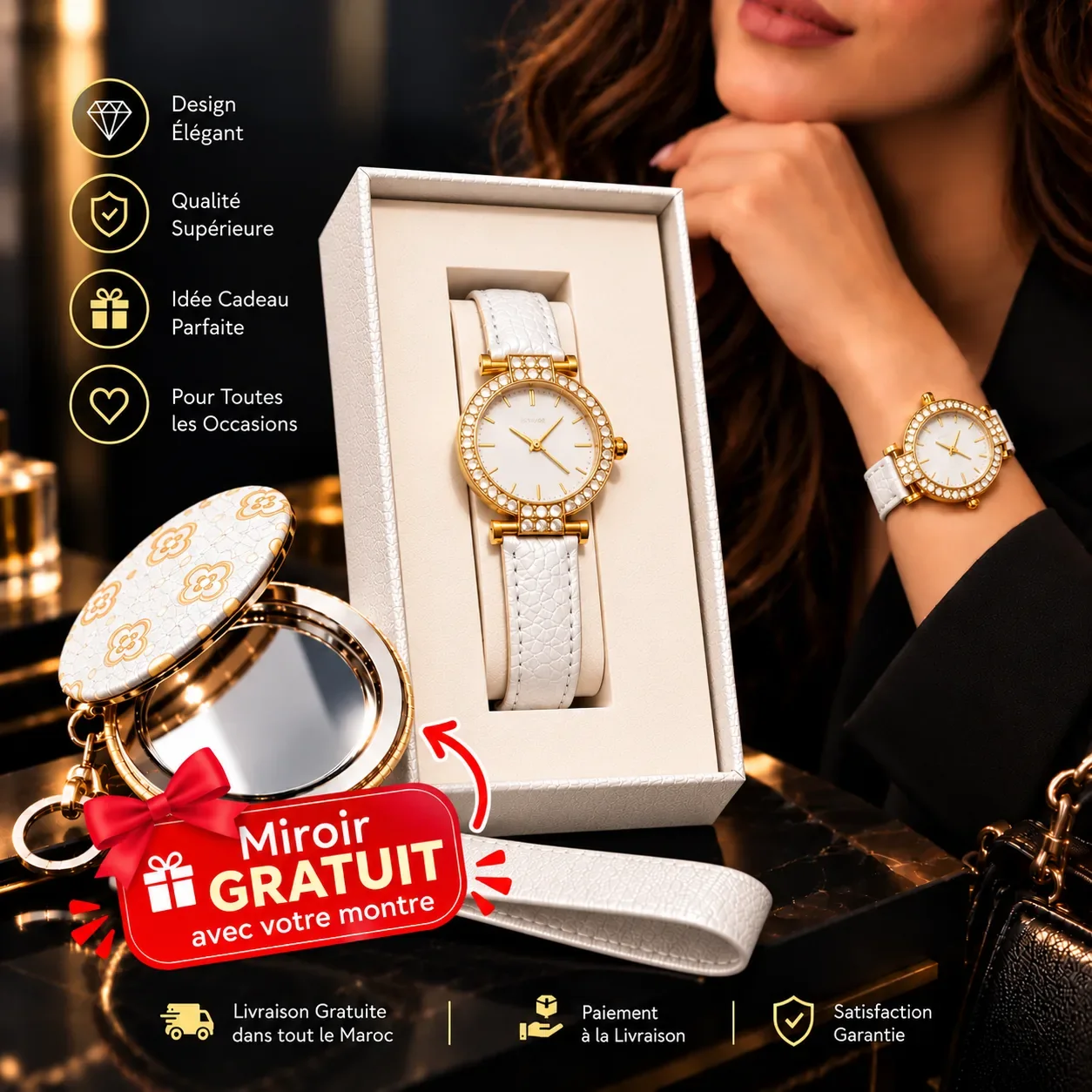 Ensemble Montre Blanc