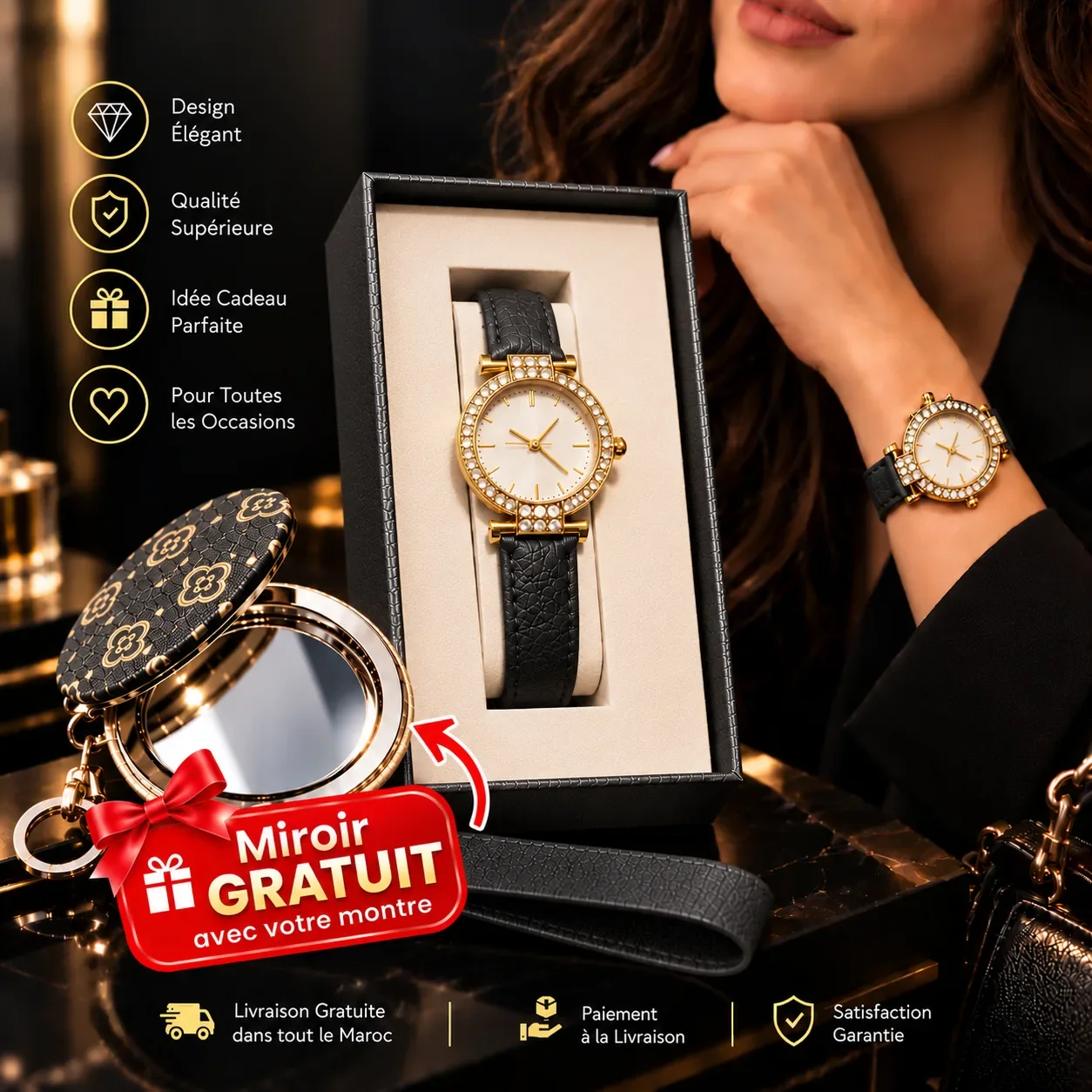 Ensemble Montre Noir