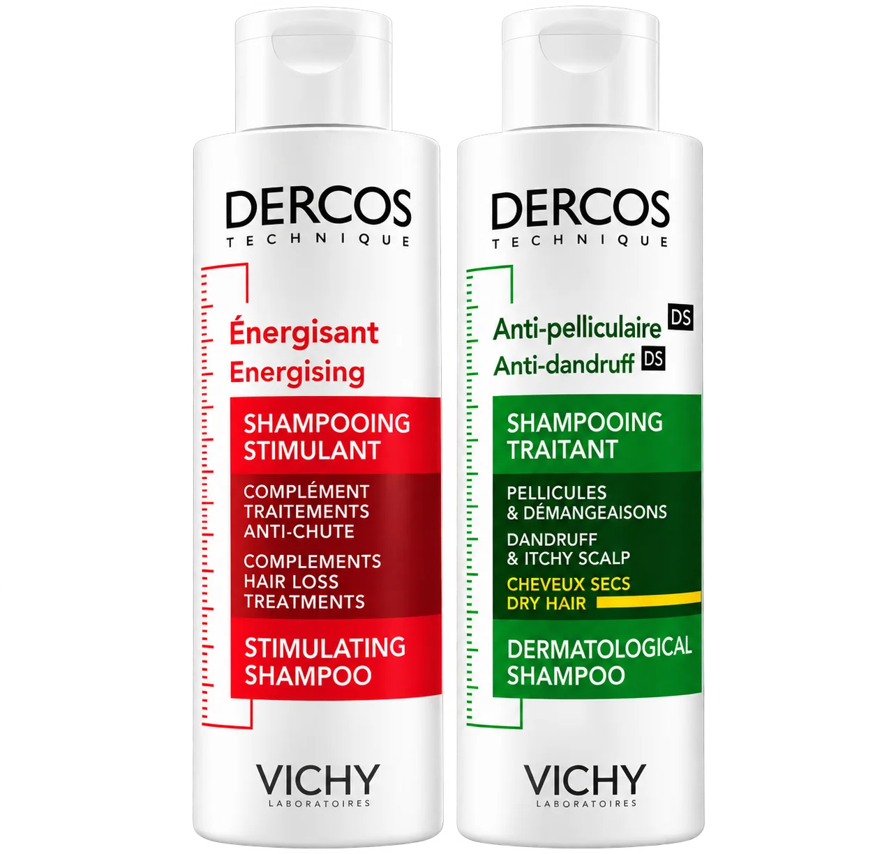 Pack Vichy Dercos : Shampooing Anti-Chute + Shampooing Anti-Pelliculaire