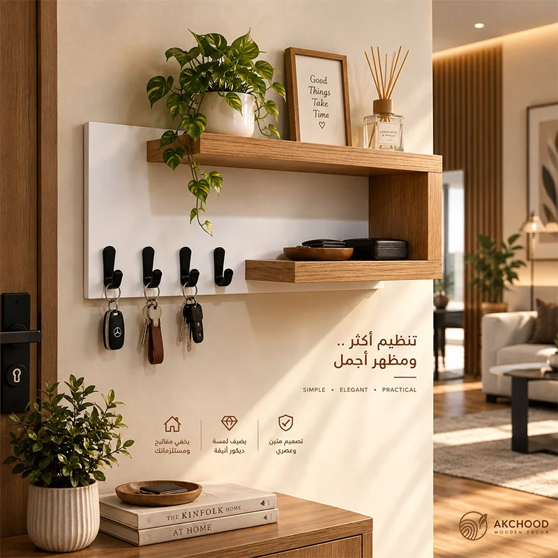 منظم مفاتيح وديكور مدخل المنزل