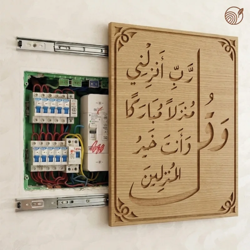 لوحة جدارية و غطاء في نفس الوقت لعلبة الكهرباء