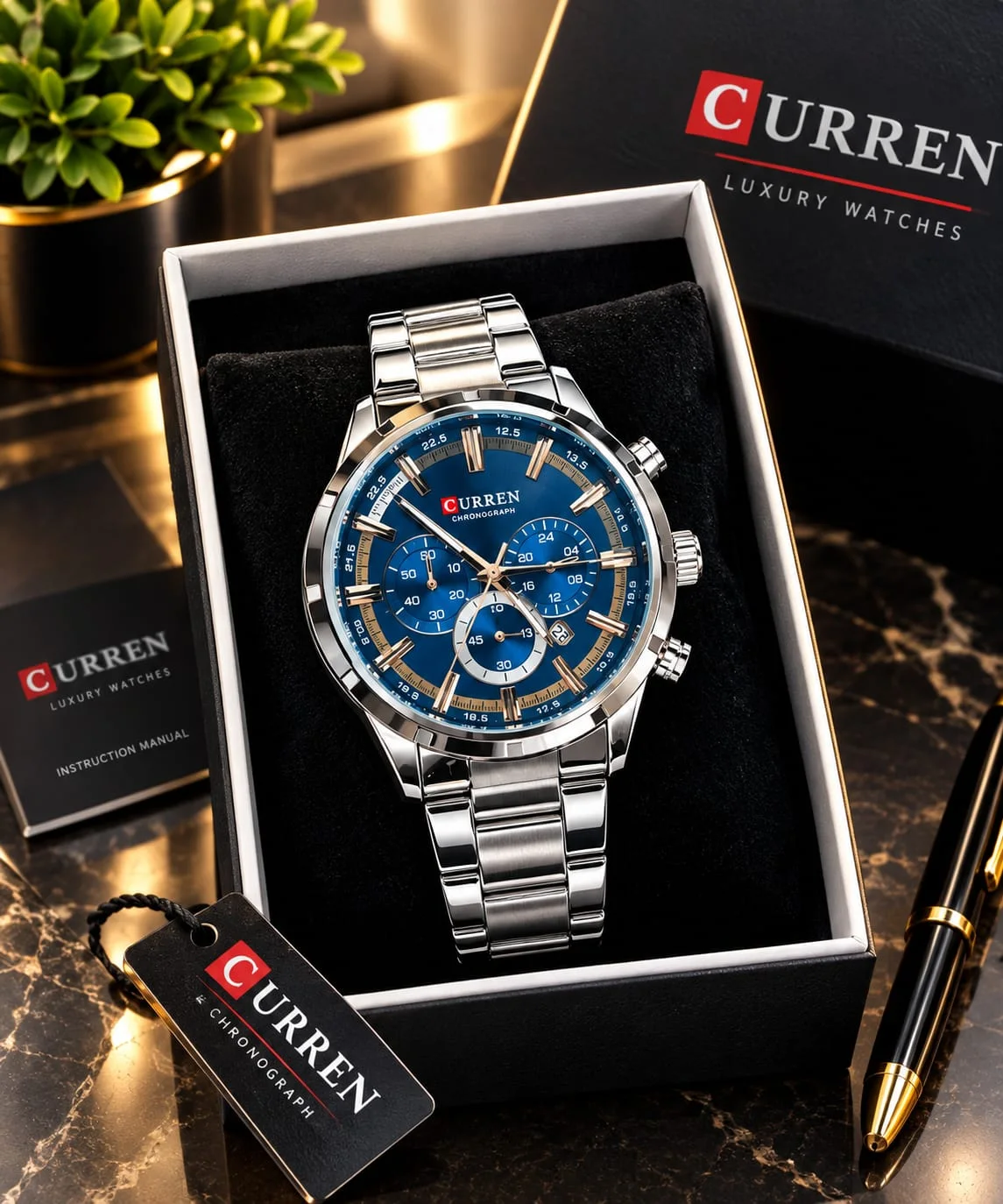 Curren Men’s Watch (BLEU)