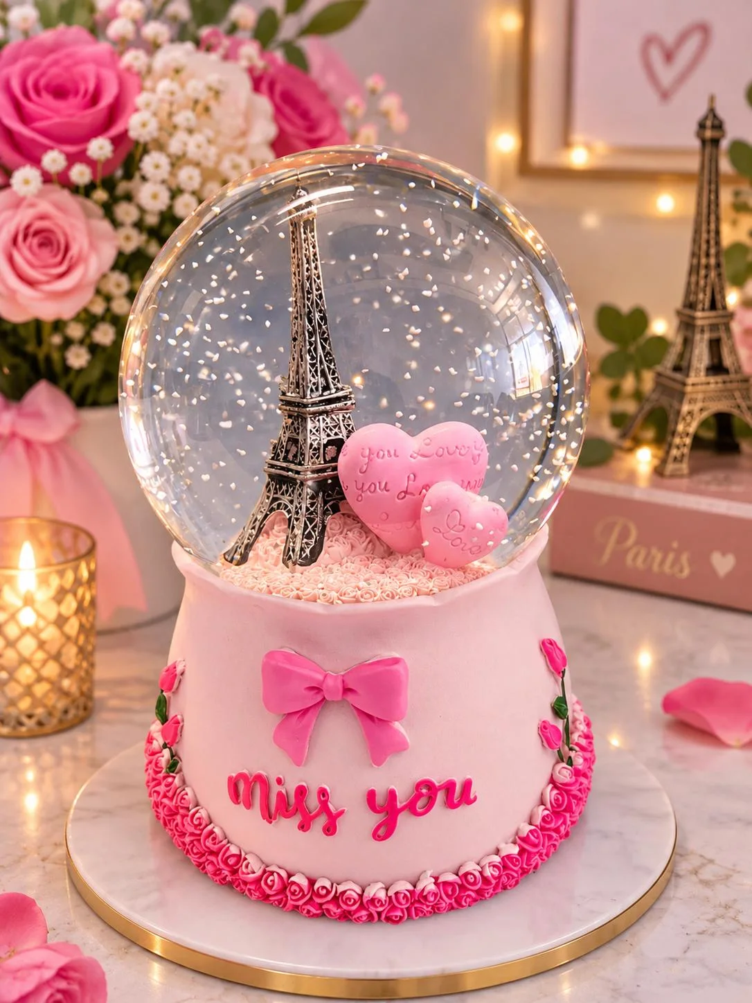 Couple Crystal Ball Wedding Snow Ball Music Box Valentine