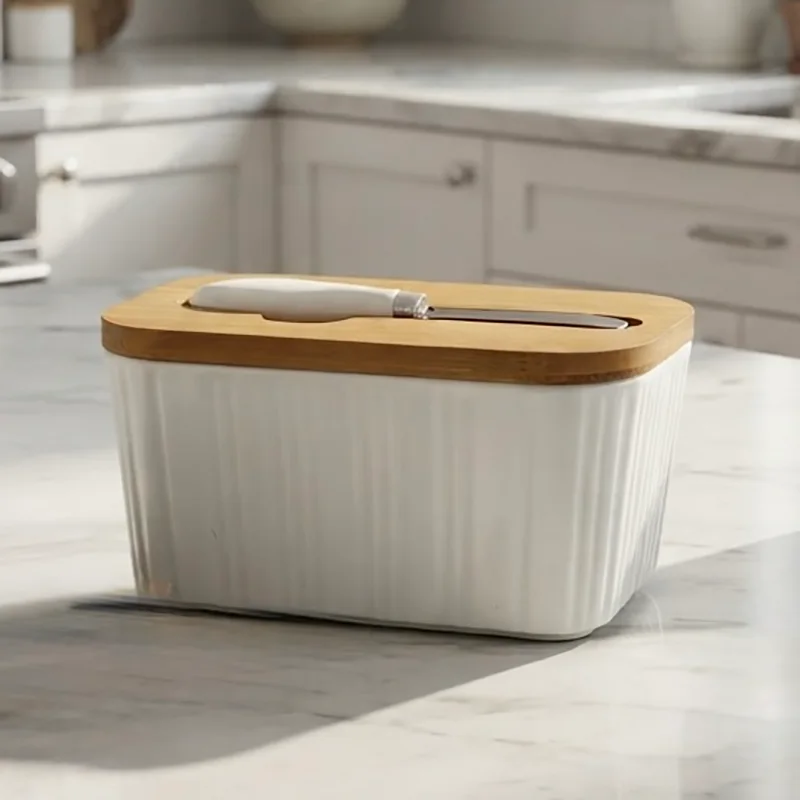 Beurrier Céramique Bambou