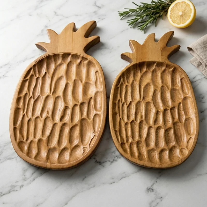 Plats Ananas en Bois