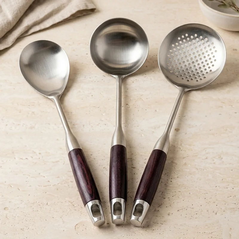 Serie Louche Inox Bra Acacia 3PCS