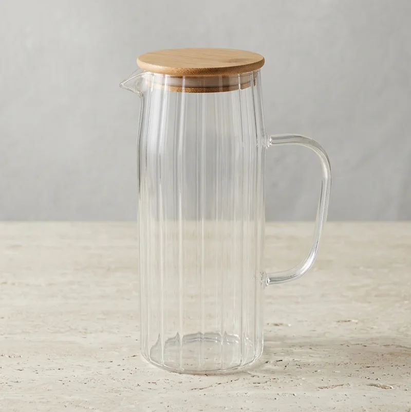 Pichet Verre Ciselé Bambou