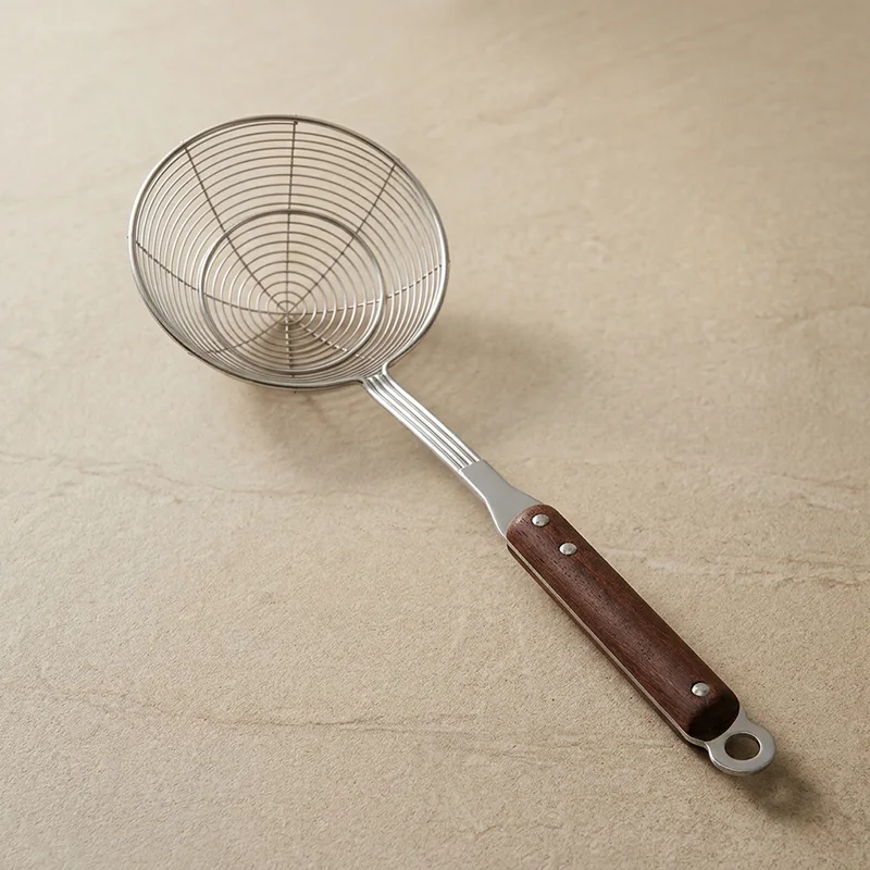 Écumoire Inox Manche Acacia