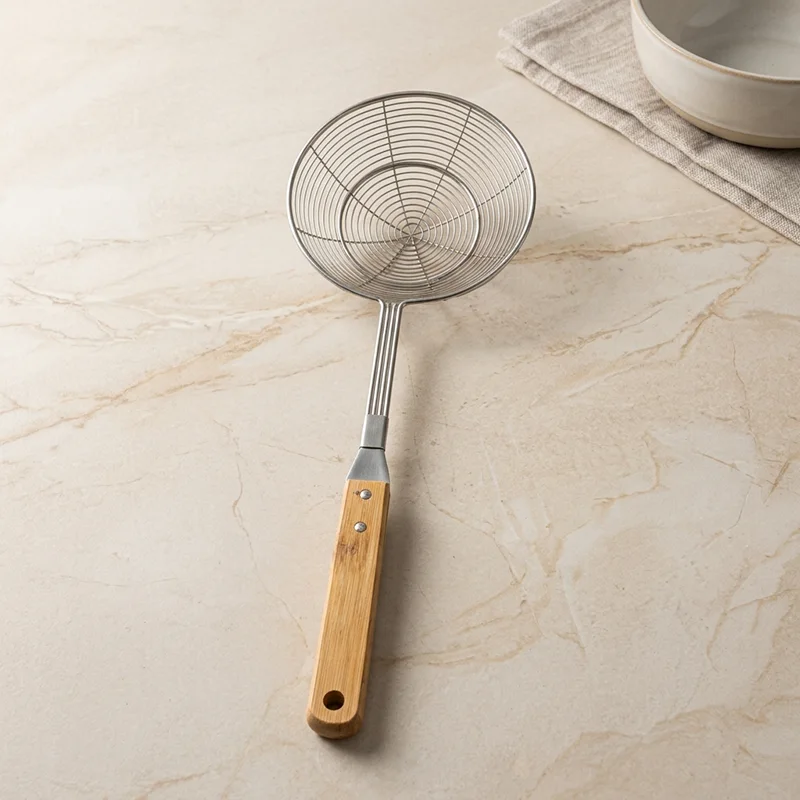 Écumoire Inox Manche Bambou