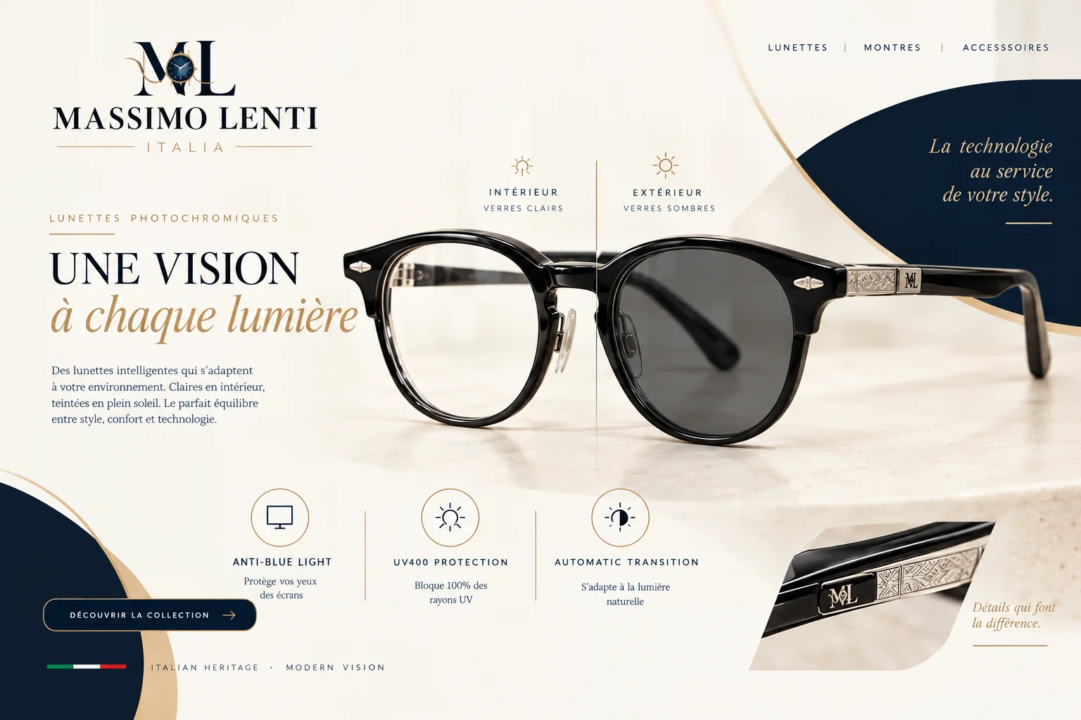Lunettes Photochromiques Premium 2-en-1 | Massimo Lenti (copy)