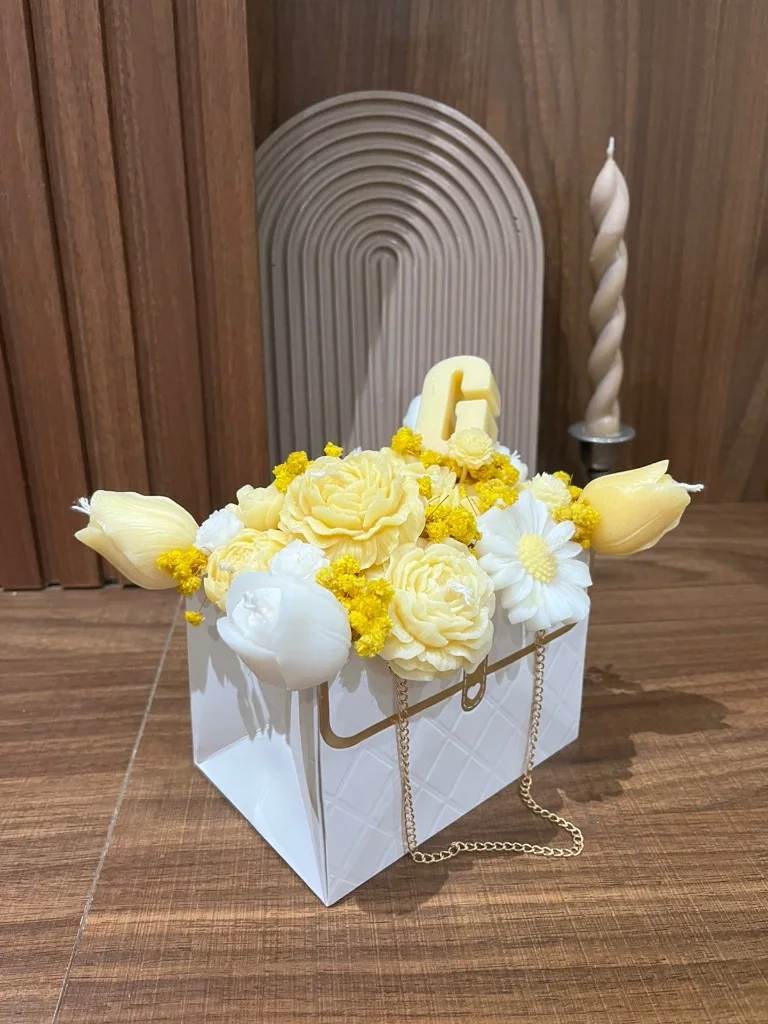 Sac Bouquet de Bougies Fleurs - Taille S (20cm)