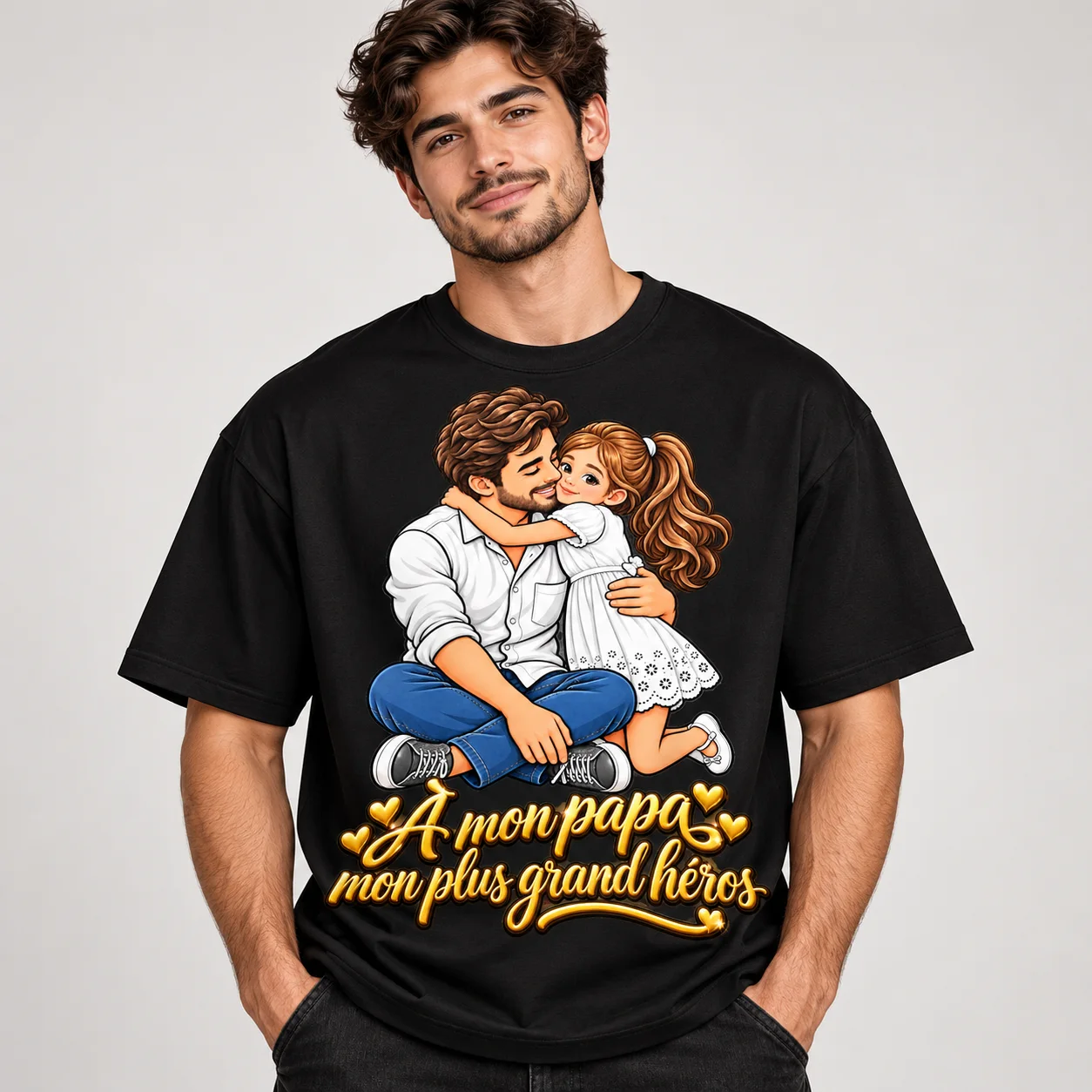 💛 T-Shirt Oversize MON CHER PAPA