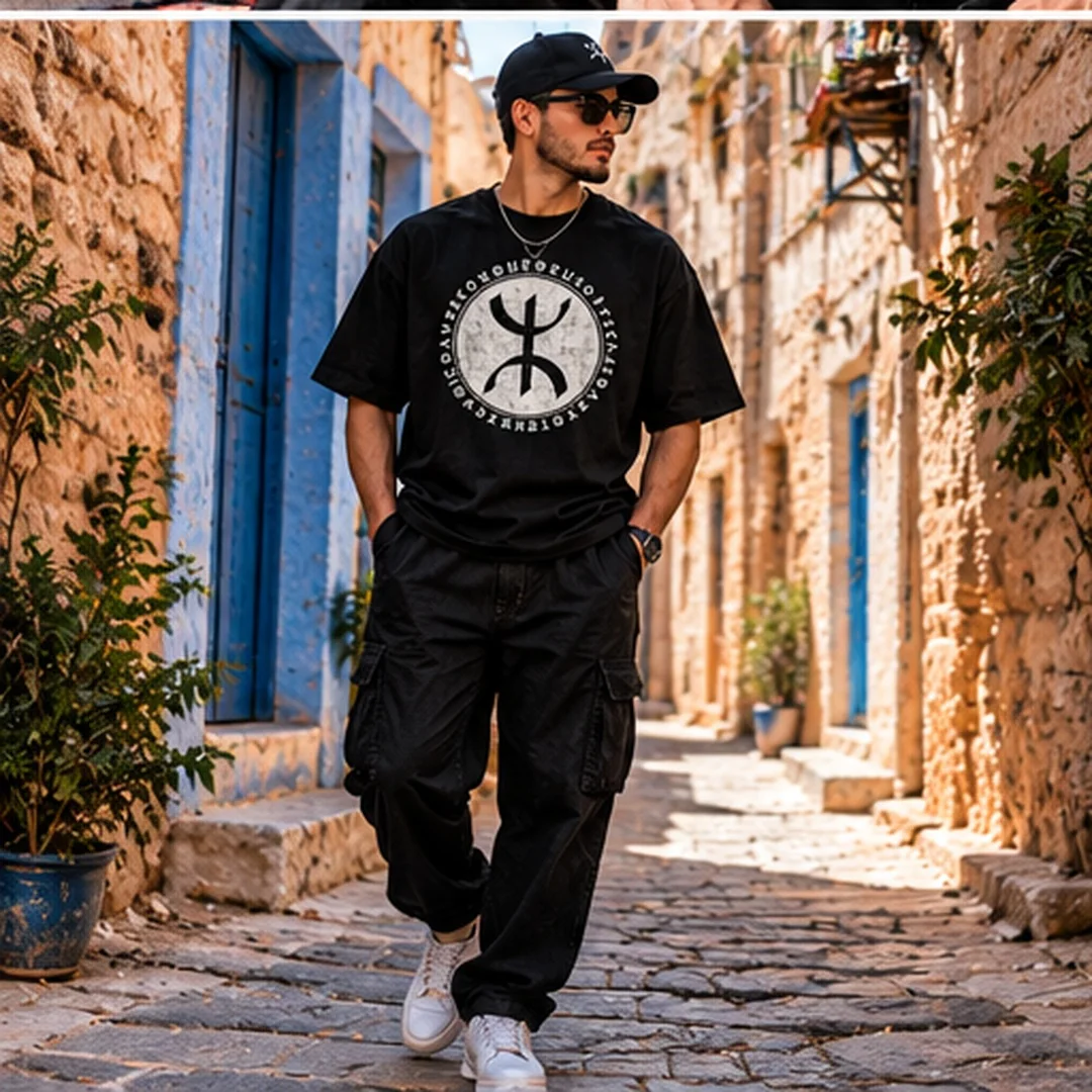 T-Shirt Oversize Amazigh ⵣ – Vintage Edition