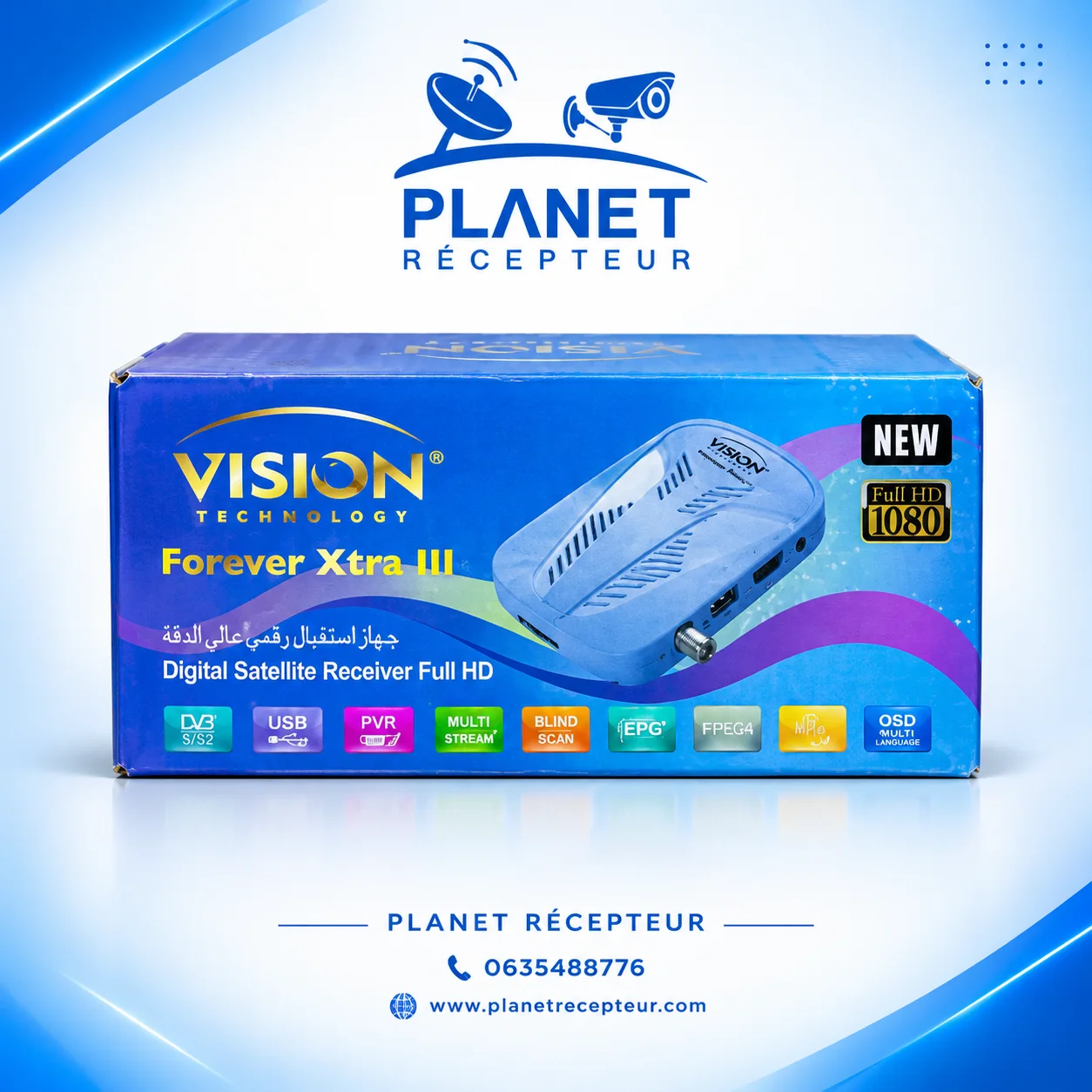 Vision Forever Xtra 3 – Récepteur Numérique avec Forever