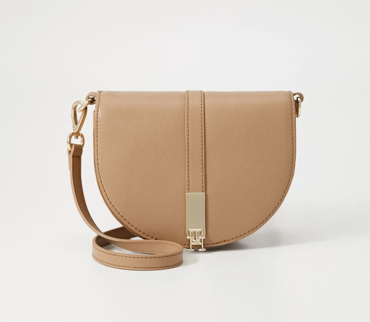 Sac saddle à rabat - Tommy Hilfiger - Camel clair