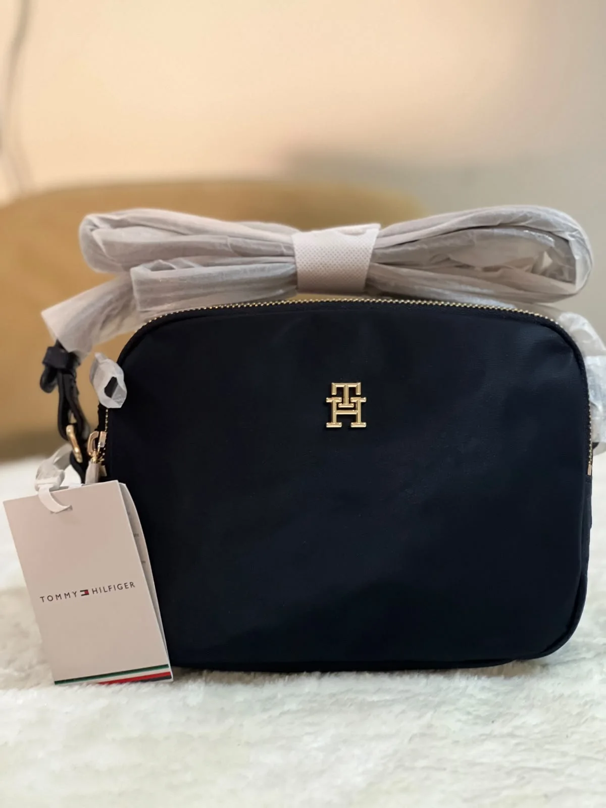 Sac camera monogramme TH - Tommy Hilfiger - Bleu marine