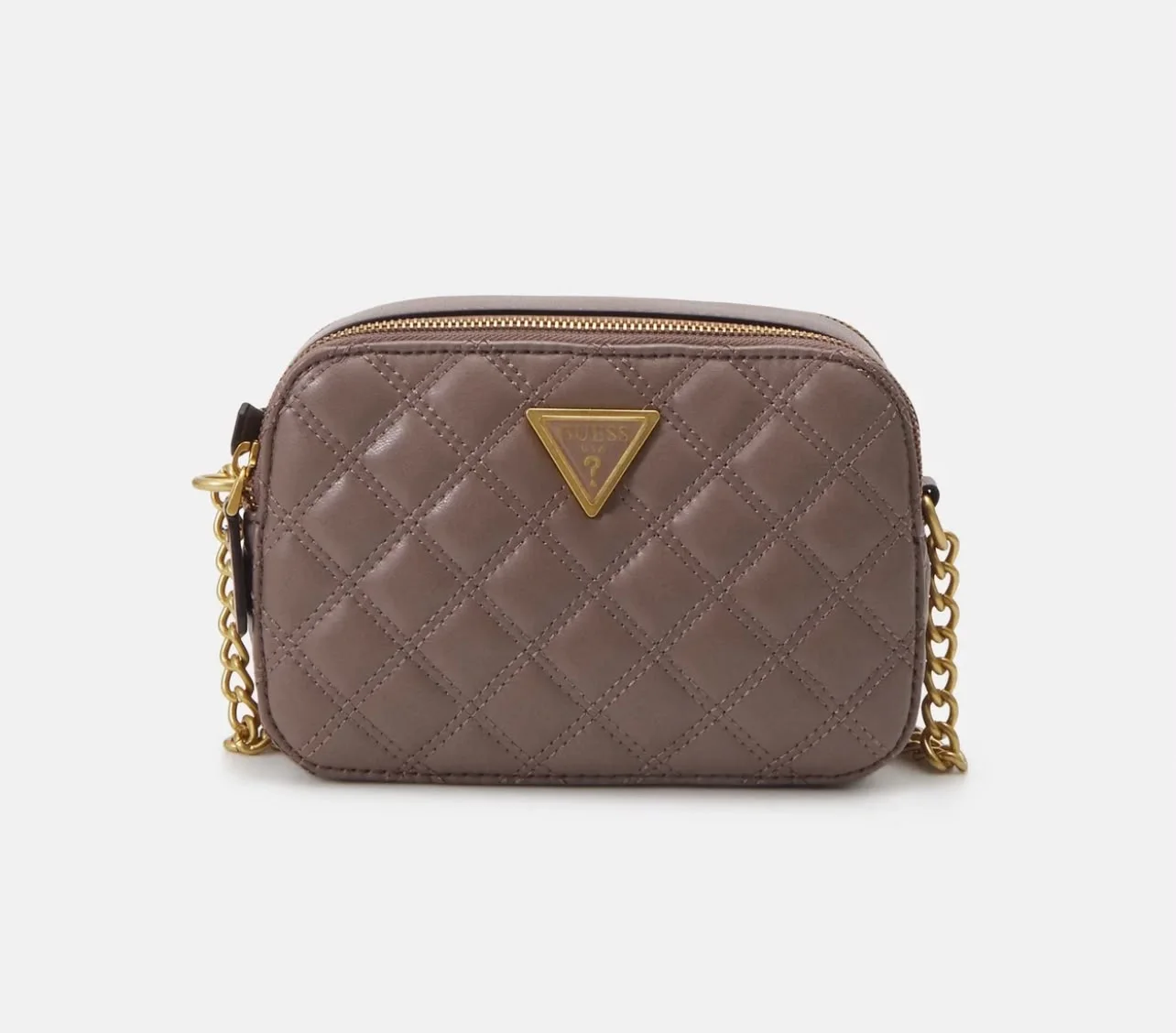 Sac camera matelassé chaîne - Guess - Taupe