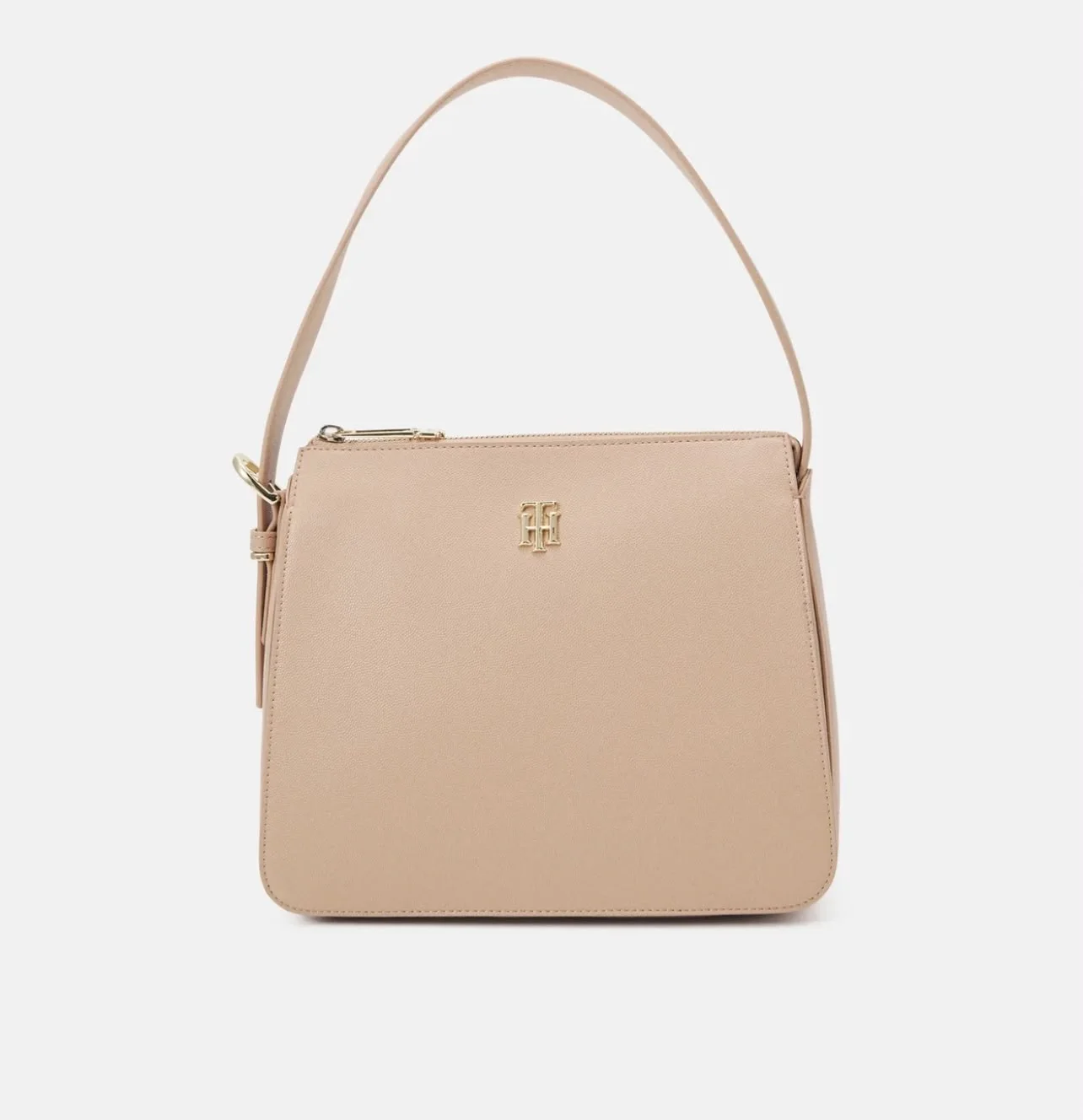Sac porté épaule monogramme TH - Tommy Hilfiger - Beige