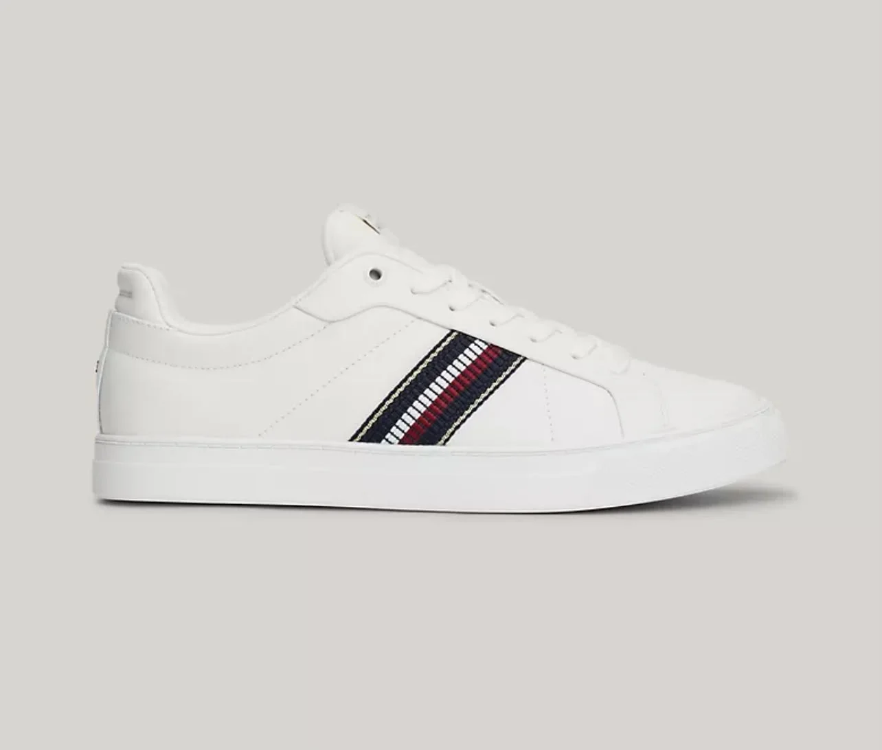 Baskets bande tricolore latérale - Tommy Hilfiger - Blanc