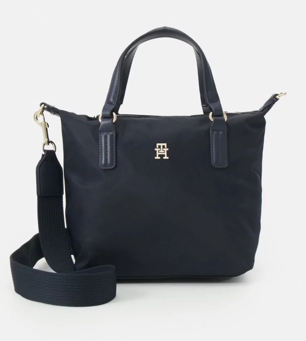 Petit cabas nylon monogramme TH - Tommy Hilfiger - Bleu marine