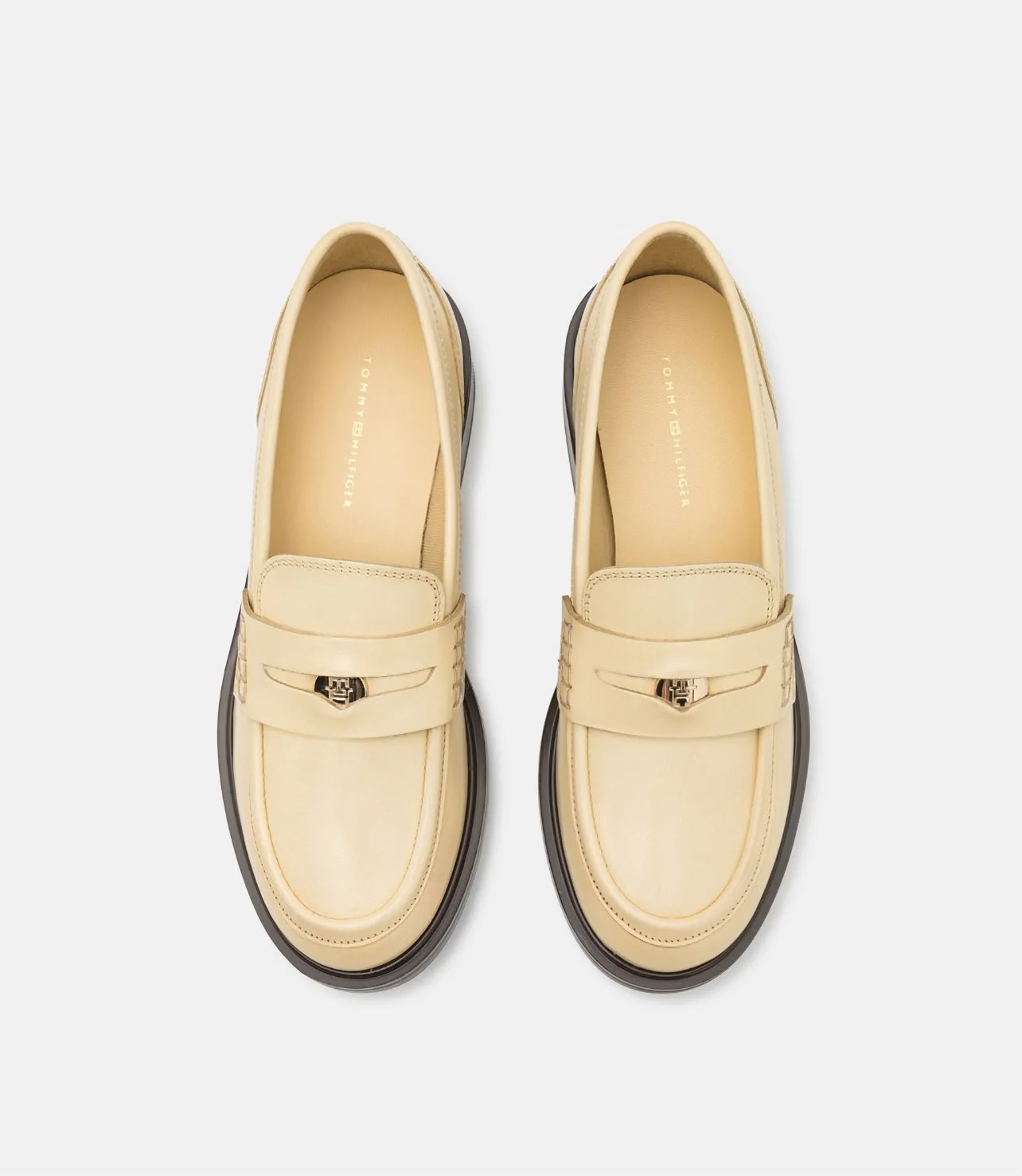 Mocassins semelle crantée - Tommy Hilfiger - Jaune pâle