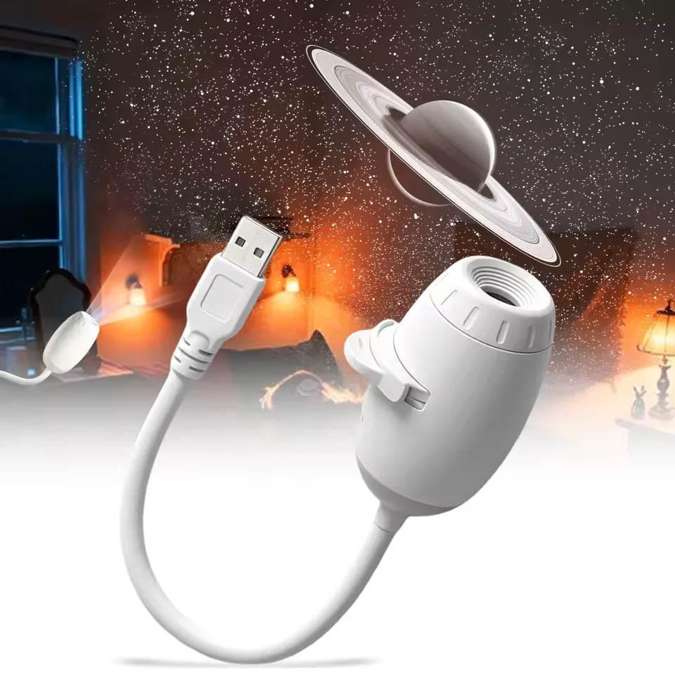 Mini Galaxy Star Projector Two In One Night Light Home Background Atmosphere Light Bedroom Car Decoration Children's Gift