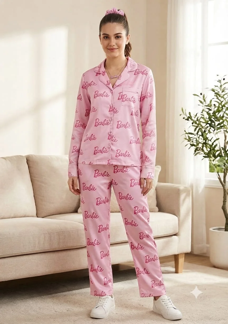 بيجامة ستان Barbie