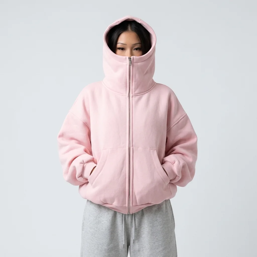 Zipup pink hoodie
