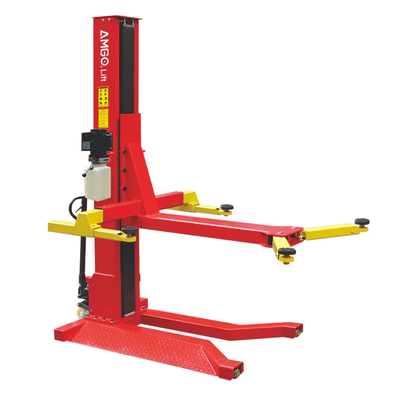 AMGO SML-7 Single Post Lift – 7,000 lb Single Post Portable Car Lift
