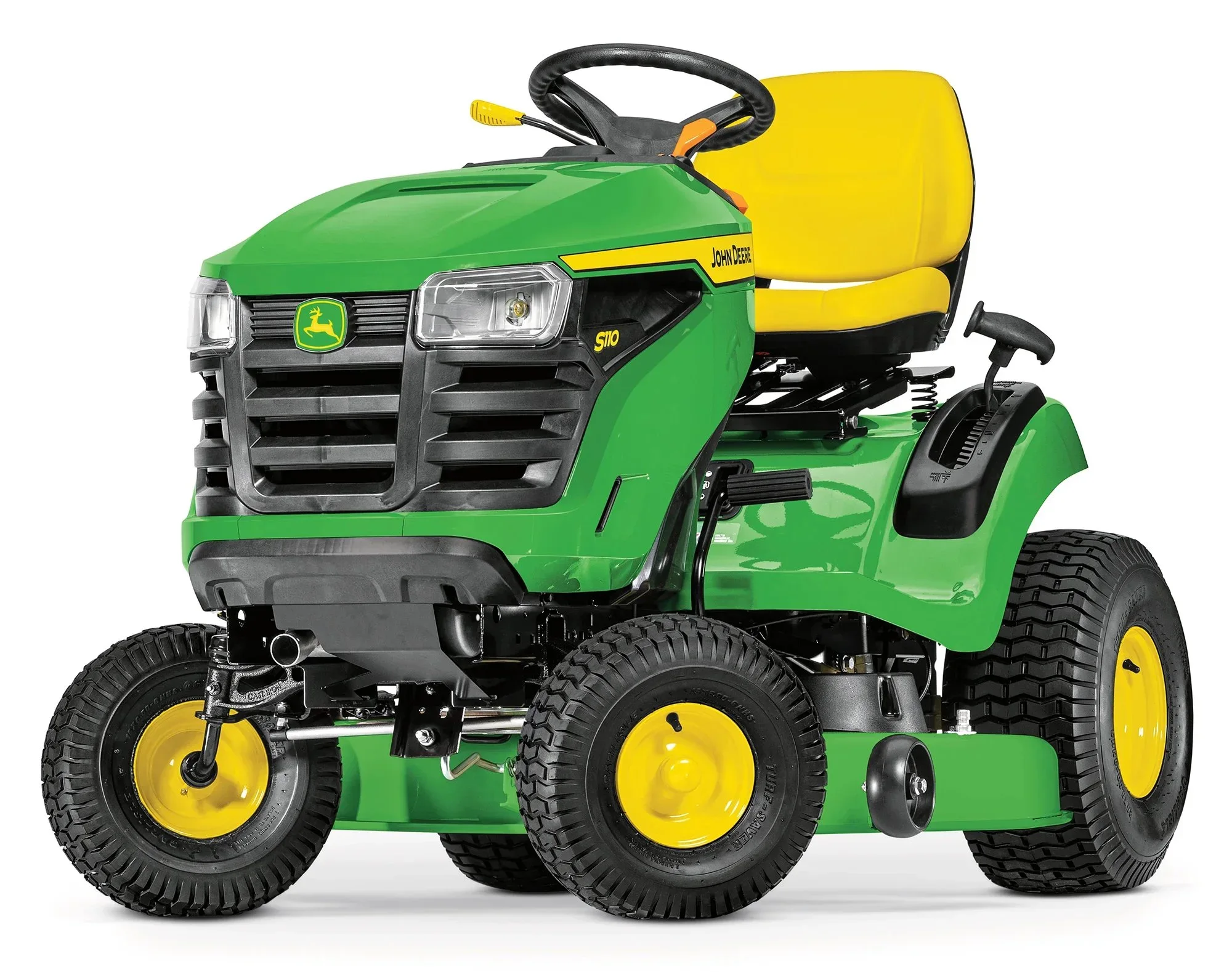 John Deere S110 Lawn Tractor – 42” Deck, 19HP Engine, Hydrostatic Riding Lawn