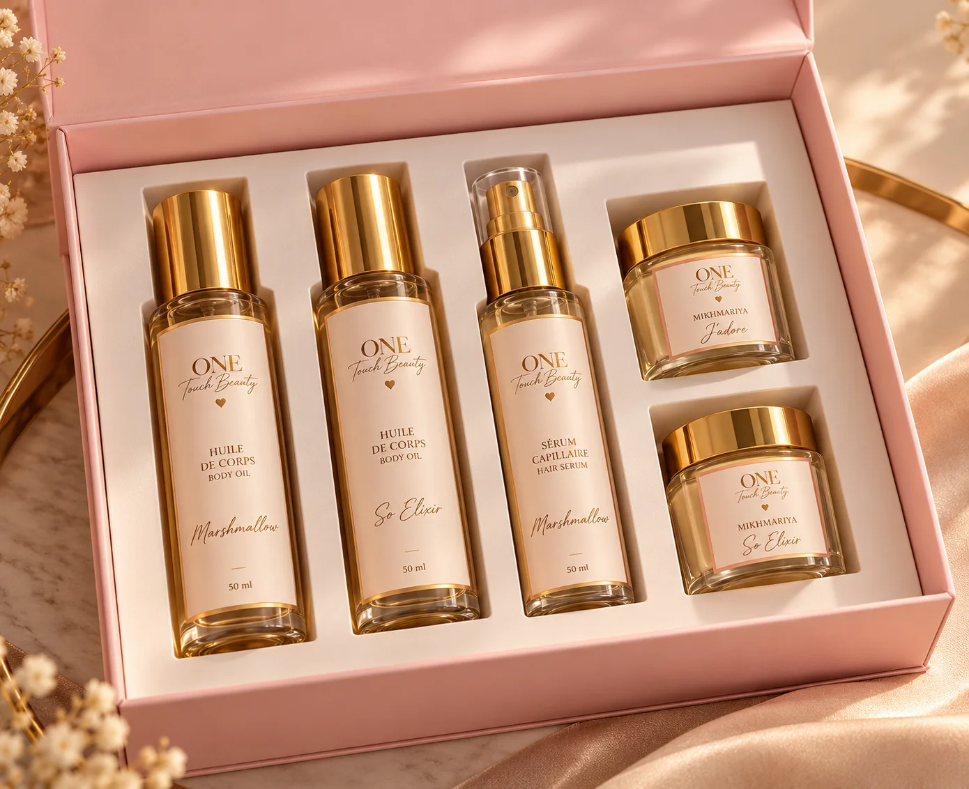 علبة ONE Touch Beauty باللون الوردي