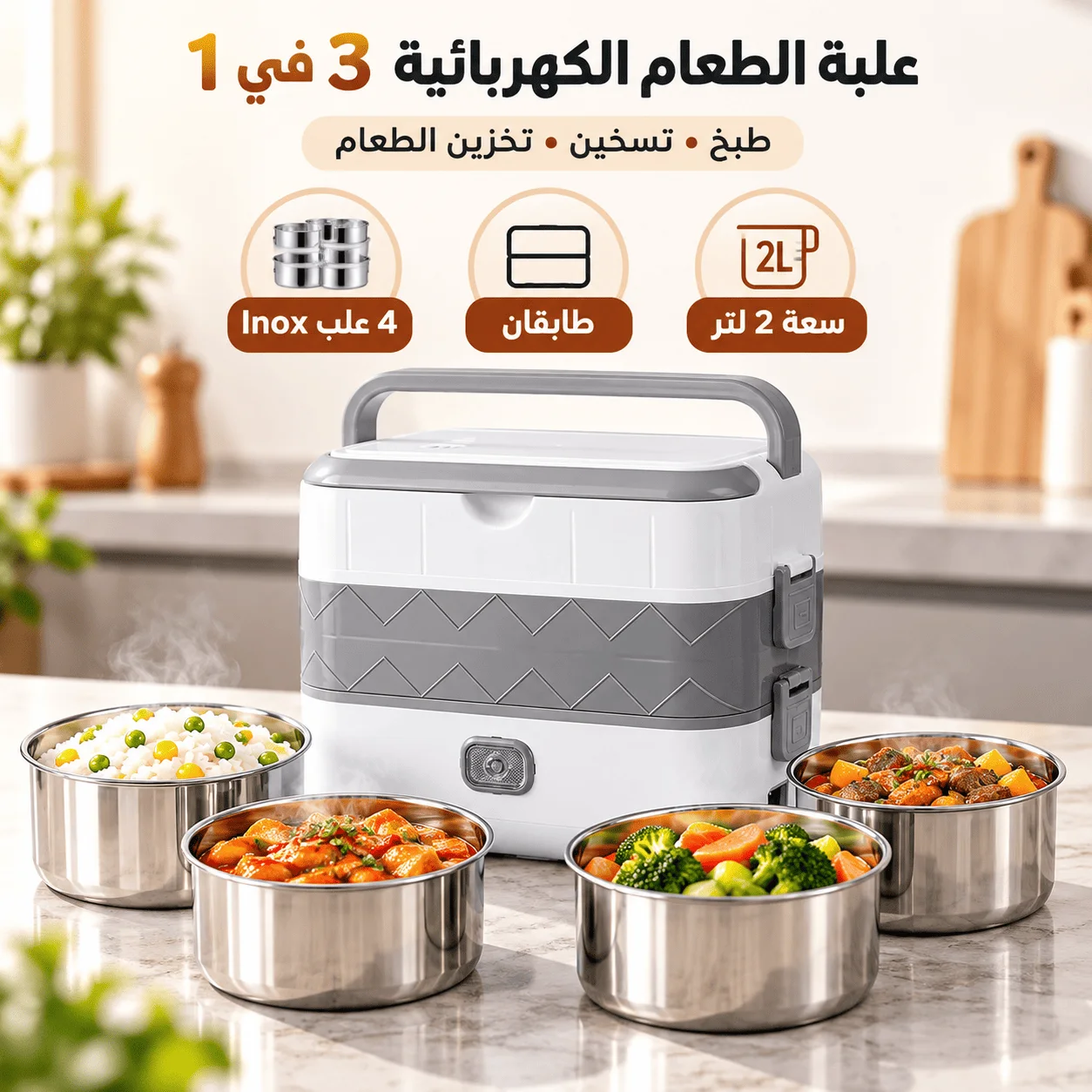 علبة الطعام الكهربائية 3 في 1 + هدية 🎁 offre clients