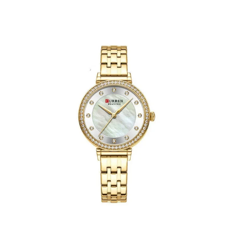 Montre de luxe femme Doré CURREN Blanche